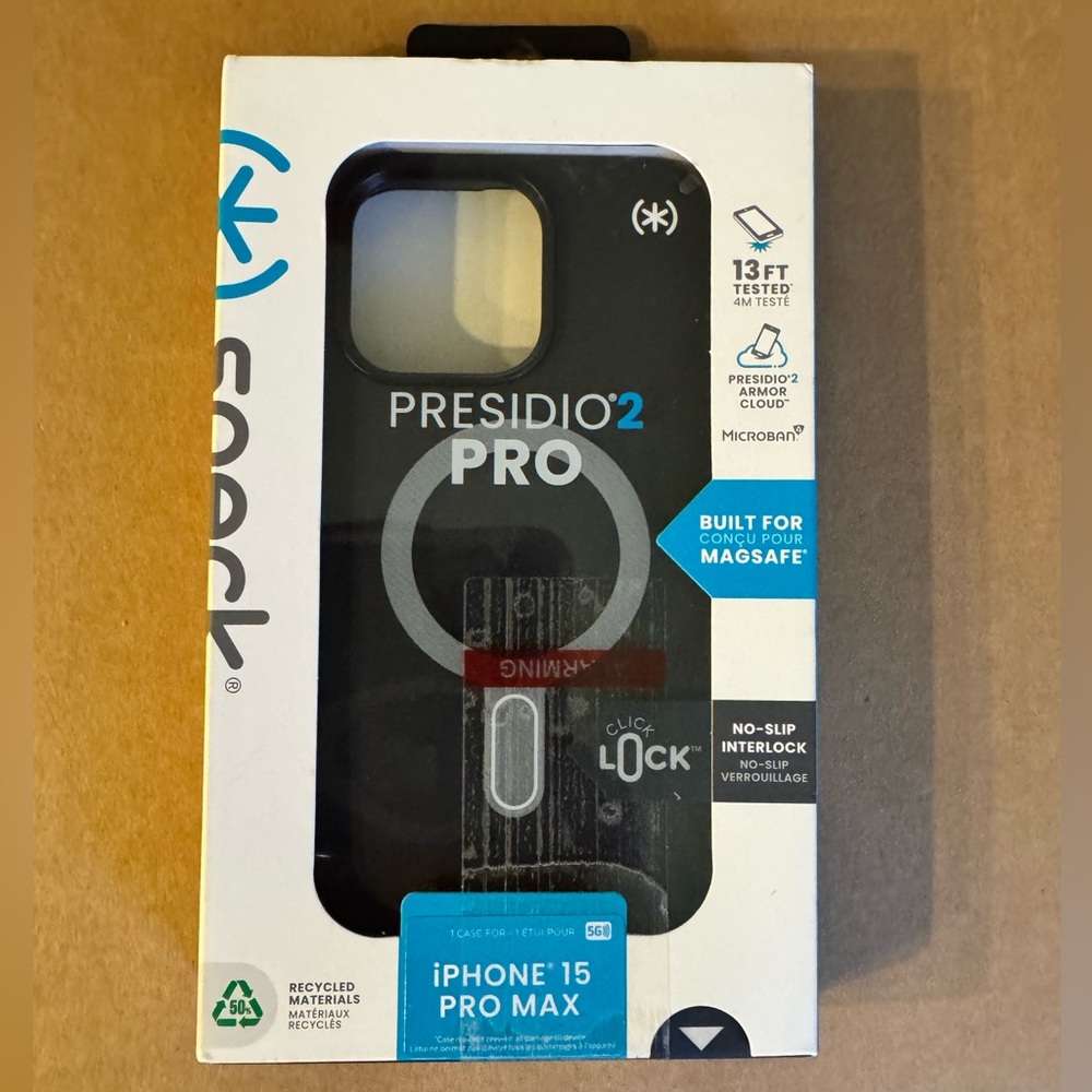 Speck Black Presidio Pro iPhone Case Durable Protective Design